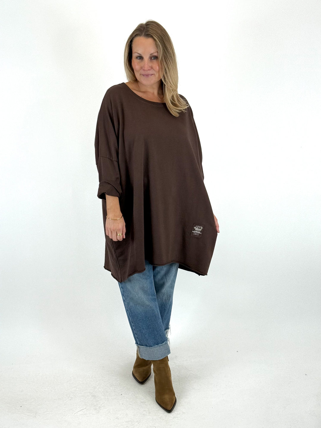 Tunica Oversize My Obsession A Rete E Maglia – Stile Marinaro A Righe, Taglie Forti 48-56, Maniche 3/4