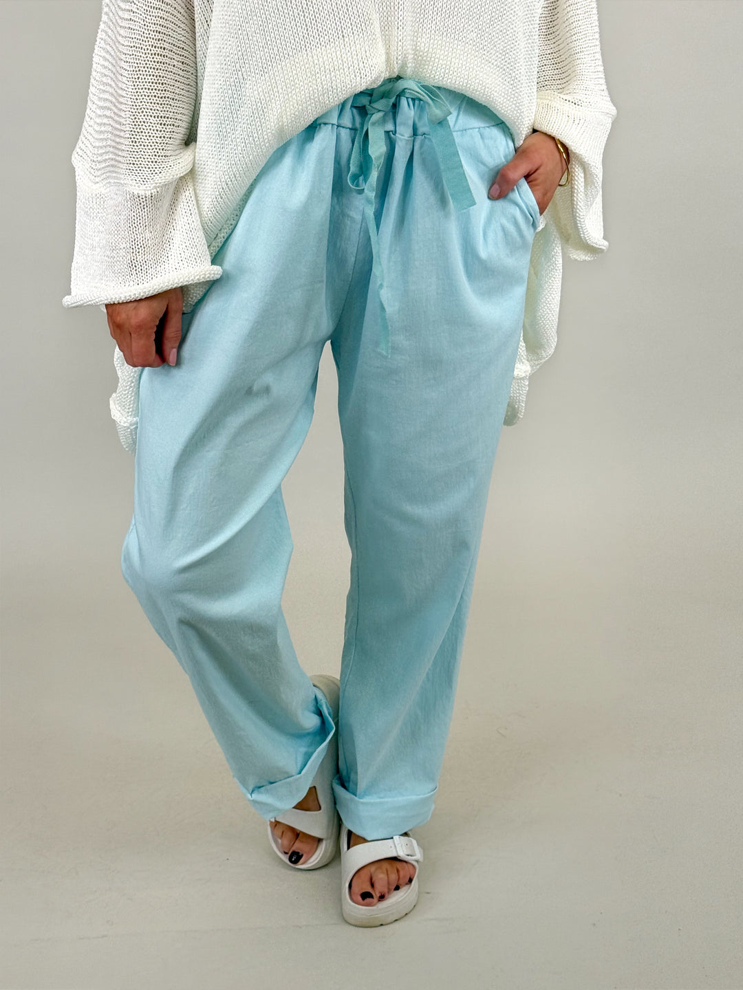 So Comfy! Striped Lagenlook Jersey Culottes / Marlene Pants - Sizes 48-54 (XL-XXXL) - Black & White