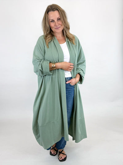 Maglione Donna Lagenlook Lavorato A Maglia &ndash; Baggy Con Cerniera E Orlo Immersion Hi-lo