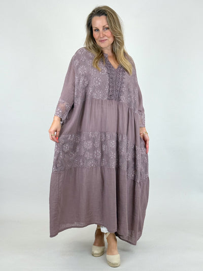 Made in Italy | Lyncombe Lace Dress | Old Rose